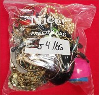 BAG OF ASSORTED ESTATE JEWELRY LOT #J (4.1LBS)