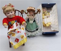 (HI) vtg. Porcelain Dolls, one w/box,