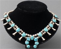 American Indian Silver & Turquoise Necklace & Ring