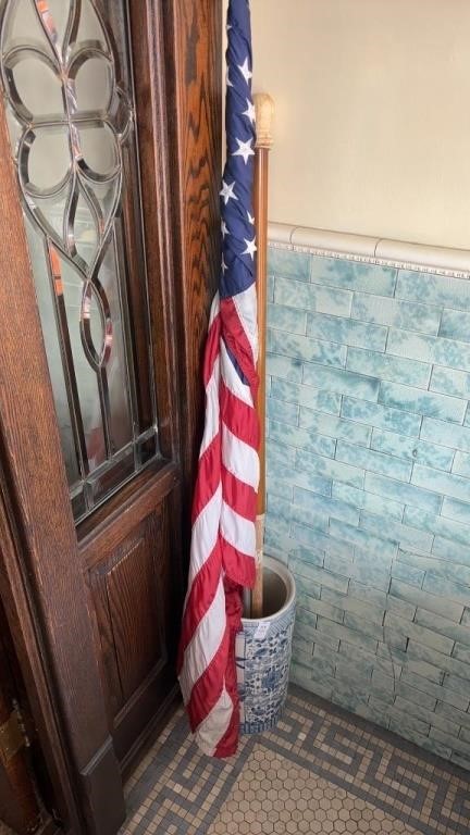 American Flag and Umbrella Holder