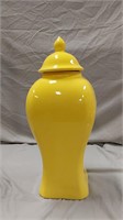 Tall yellow jar w/lid