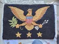 Eagle Rug - Wool hooked rug in excellent condition