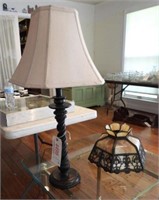 Turned column table lamp - 29" Tall