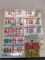 Lot of Assorted Wisconsin License & Bicycle