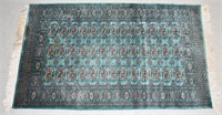 Hand Knotted Turquoise Persian Carpet