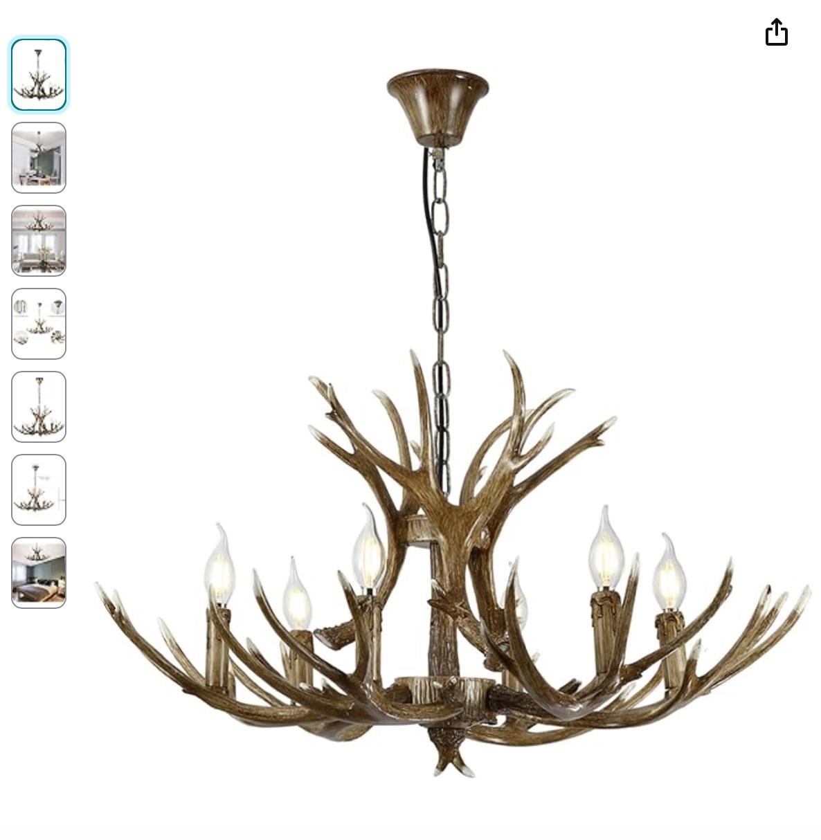 Durahonn Antler Chandelier, American Country Retro