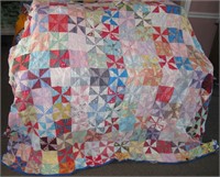 Vintage Handmade Quilt Needs Repairs 87 x 78