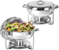 $80  5 QT Round Chafing Dishes 2 Packs for Buffet