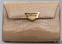 Guy Laroche Tan Alligator Handbag