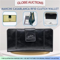 BRAND NEW MANCINI CASABLANCA RFID CLUTCH WALLET