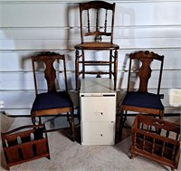 DINING ROOM SIDE CHAIRS FILING CABINET & RACKS