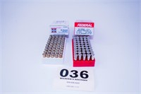 50 RNDS OF WINCHESTER 148GR 38SPL AND 50 RNDS OF F