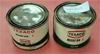 2 VTG TEXACO MARFAK 1 LBS GREASE CANS