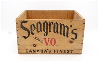 Seagrams VO Canadian Whisky Crate Capt Jones