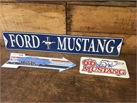 3 x Ford Mustang Mancave Signs