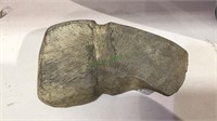 Large carved stone, cutting hatchet tool, ,