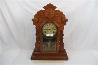 E.N. Welch Oak Kitchen Clock (Has Pendulum, No