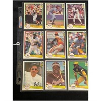 (9) 1982 Donruss Baseball Stars/hof