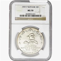 1997-P $1 Silver Botanical NGC MS70