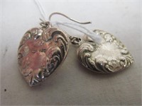 925 heart earrings
