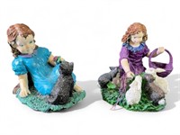 2 Spring Figure Outdoor Indoor Statues