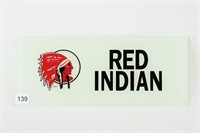 REPRODUCTION RED INDIAN GAS PUMP AD GLASS