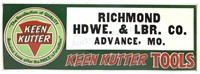 Vintage Keen Kutter Tin-litho Advertising Sign