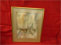 Artist signed water color painting. Framed.