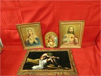 Religious picture & painting lot.