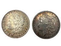1902 XF, 1904 XF Morgan Silver dollars