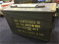 Metal ammo can w/ 38 cal ammo, local pickup only