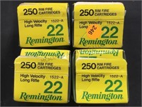4 boxes of Remington 22 cal ammo