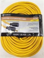 NEW 100 Ft Locking Extention Cord SJTW