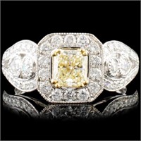 18K Gold 1.51ctw Fancy Color Diamond Ring