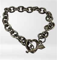 Lady's Sterling Silver Toggle Link Bracelet