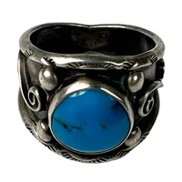 Navajo James Mason Sterling & Truquoise Ring