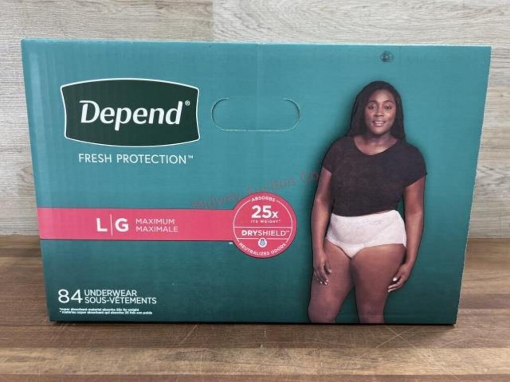 Women’s large depends 84 count