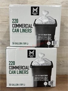 2-220 50 gallon trash can liners