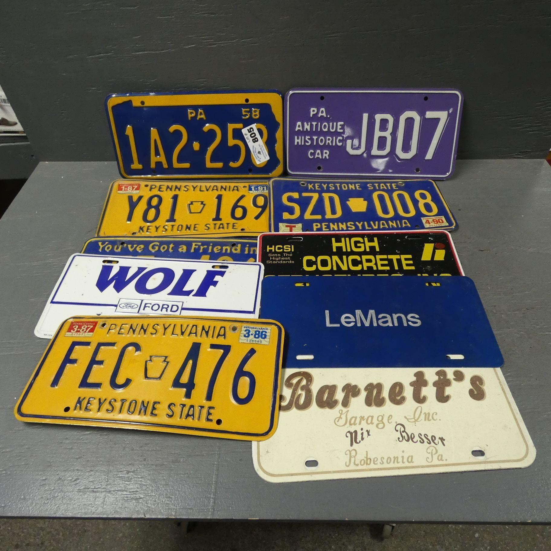 1958 PA License Plate & Others