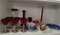 Ruby Glassware and More - Read Details