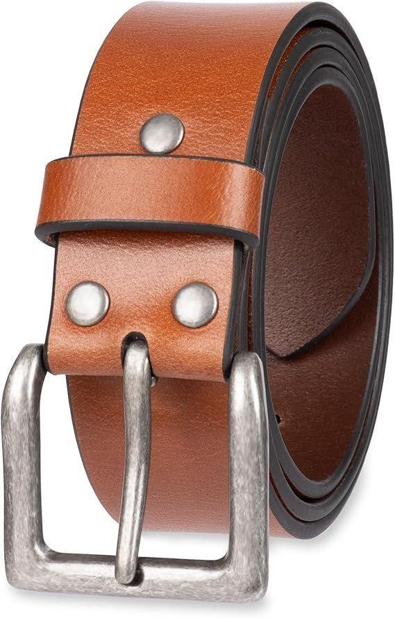 Men's Casual Rivet Leather Belt, XL 42-44