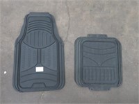 BLACK RUBBER VEHICLE FLOOR MATS FULL SET