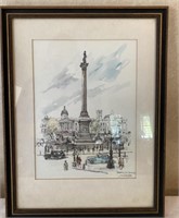 Framed Artist Signed London Artwork