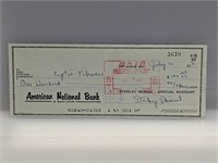 Stan Musial Signed Check