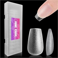 Short Coffin Nail Tips Soft Gel Nail Tips 300PCS D