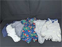 (5) 12-18M Rompers and Onesies: Boy/Unisex