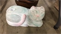 WOOD PAINTED CAT DOOR STOP