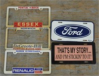 Dealer licence plate covers lot