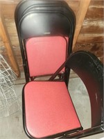4 Metal Padded Folding Chairs