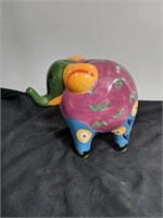 6 in hand painted elephants piggy bank